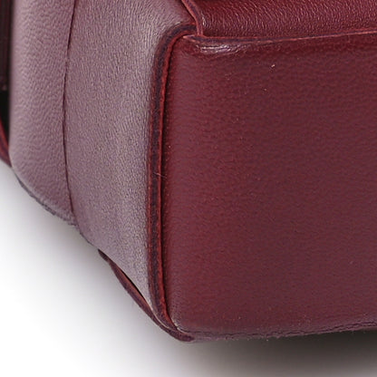 Bottega Veneta Lambskin Maxi Intrecciato Cassette Crossbody Bag Bordeaux 9 of 10