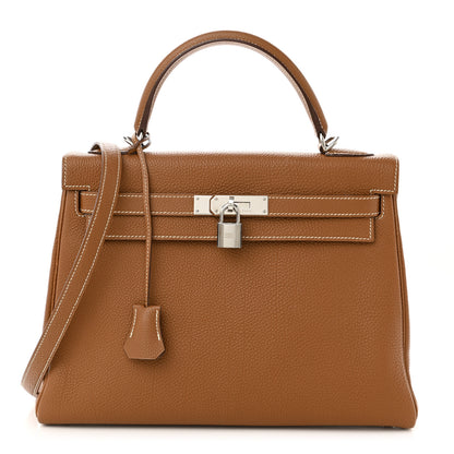 Hermes Togo Kelly Retourne 32 Gold 1 of 9