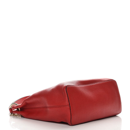 Gucci Pebbled Calfskin Large Soho Hobo Tabasco Red 5 of 10