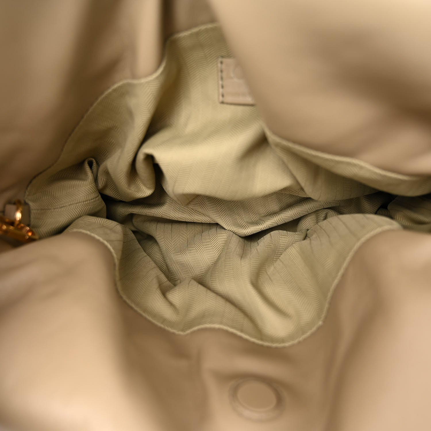 Loewe Shiny Nappa Lambskin Puffer Flamenco Knot Clutch Clay Green 5 of 9