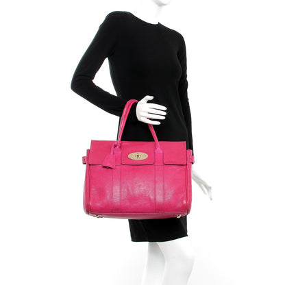 Mulberry Spongy Pebbled Calfskin Bayswater Hot Fuchsia 2 of 11