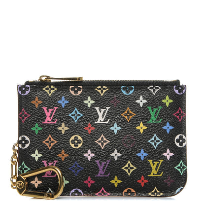Louis Vuitton Monogram Multicolor Key Pouch Black Violet 1 of 6