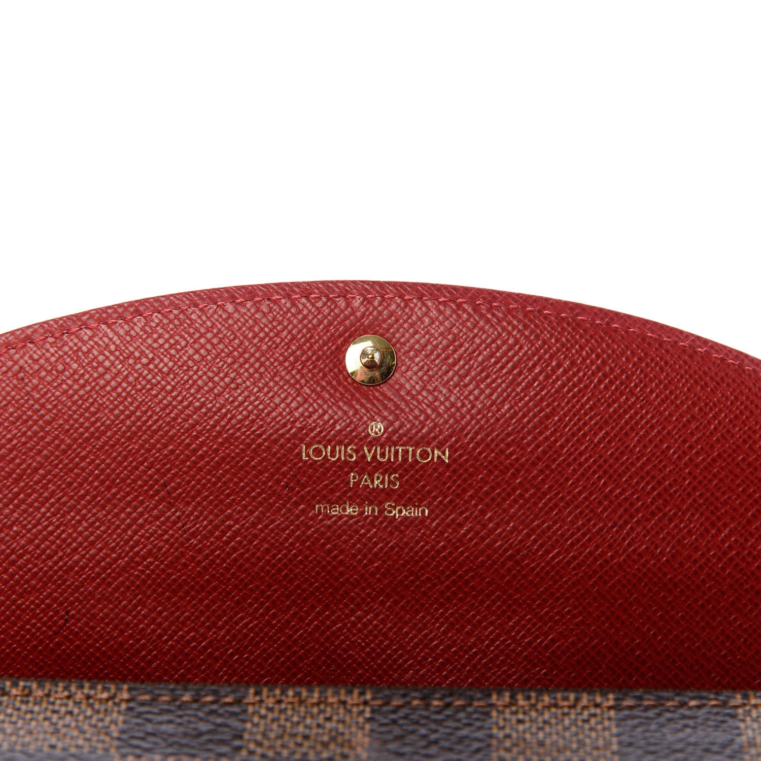 Louis Vuitton Damier Ebene Caissa Wallet Cherry 6 of 6