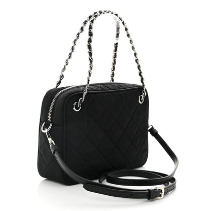 Prada Nylon Tessuto Impuntu Quilted Bandoliera Crossbody Bag Black 3 of 11