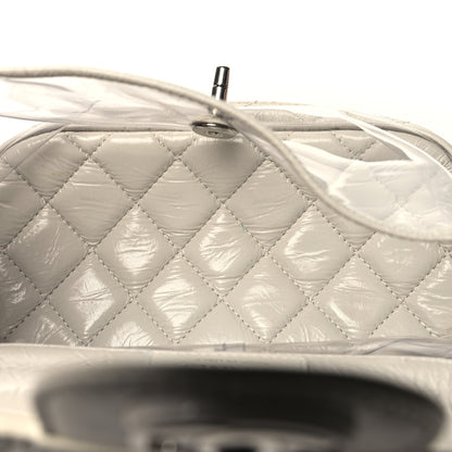 Chanel Crumpled Calfskin PVC Quilted Flap White 6 of 11