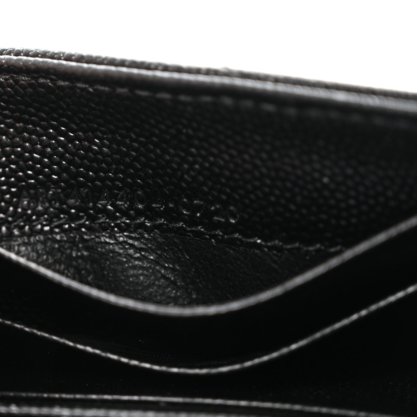 Grain De Poudre Matelasse Chevron Small Monogram Envelope Wallet Black