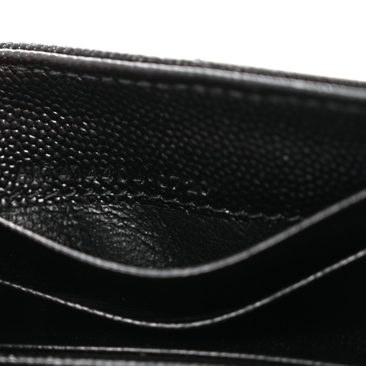 Saint Laurent Grain De Poudre Matelasse Chevron Small Monogram Envelope Wallet Black 7 of 7