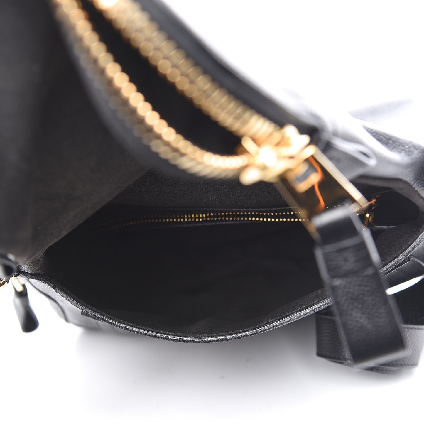 Grained Calfskin Medium Jennifer Crossbody Bag Black