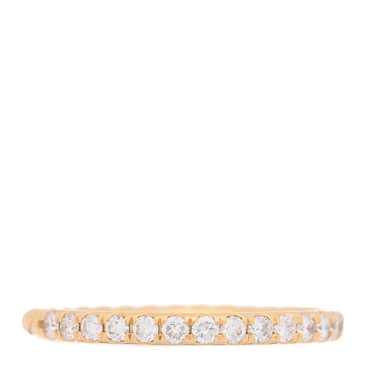 David Yurman 18K Yellow Gold Diamond 2mm Cable Collectibles Band Ring 53 6.5 1 of 4