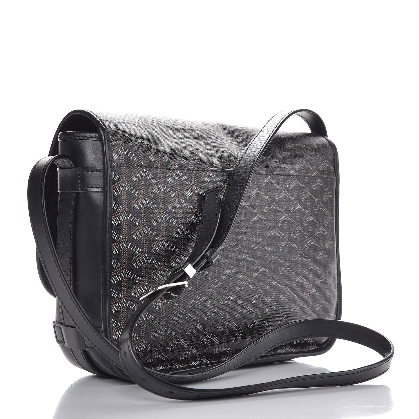 Goyardine Belvedere MM Messenger Bag Black