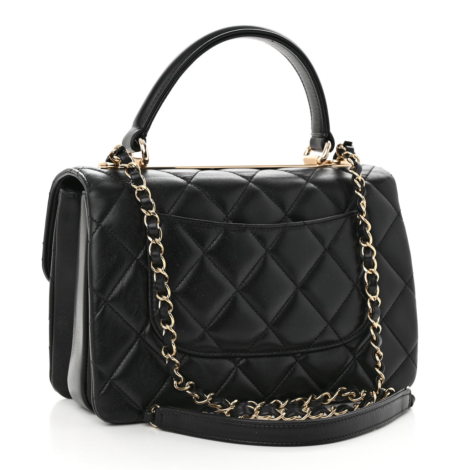 Chanel Lambskin Quilted Small Trendy CC Dual Handle Flap Bag Black 3 of 10