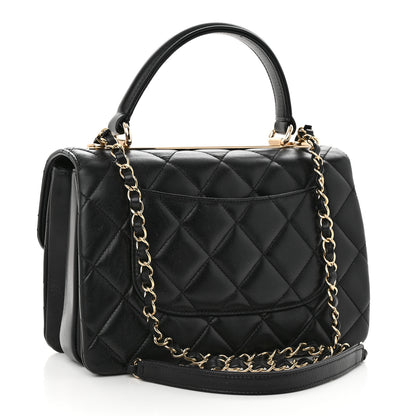 Chanel Lambskin Quilted Small Trendy CC Dual Handle Flap Bag Black 3 of 10