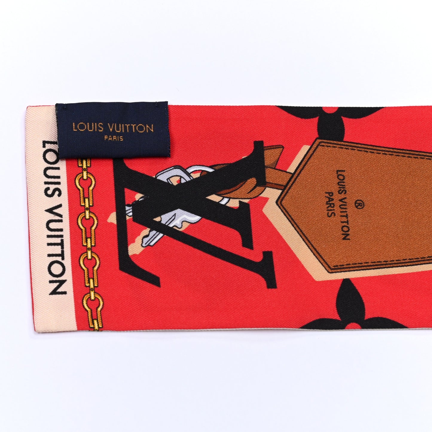 Silk Monogram Tribute To Bandeau Red