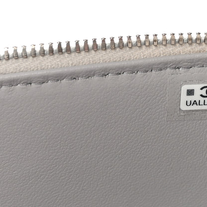 Chanel Metallic Caviar Quilted Small Vanity Case With Chain Silver 7 of 11