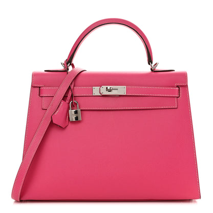 Hermes Epsom Kelly Sellier 32 Rose Tyrien 1 of 15
