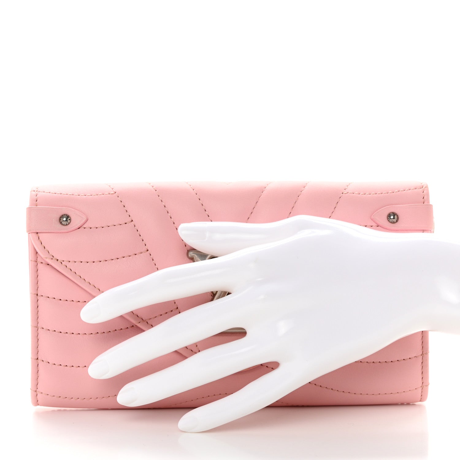 Louis Vuitton Calfskin New Wave Long Wallet Smoothie Pink 2 of 12