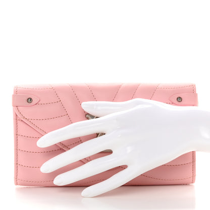 Louis Vuitton Calfskin New Wave Long Wallet Smoothie Pink 2 of 12