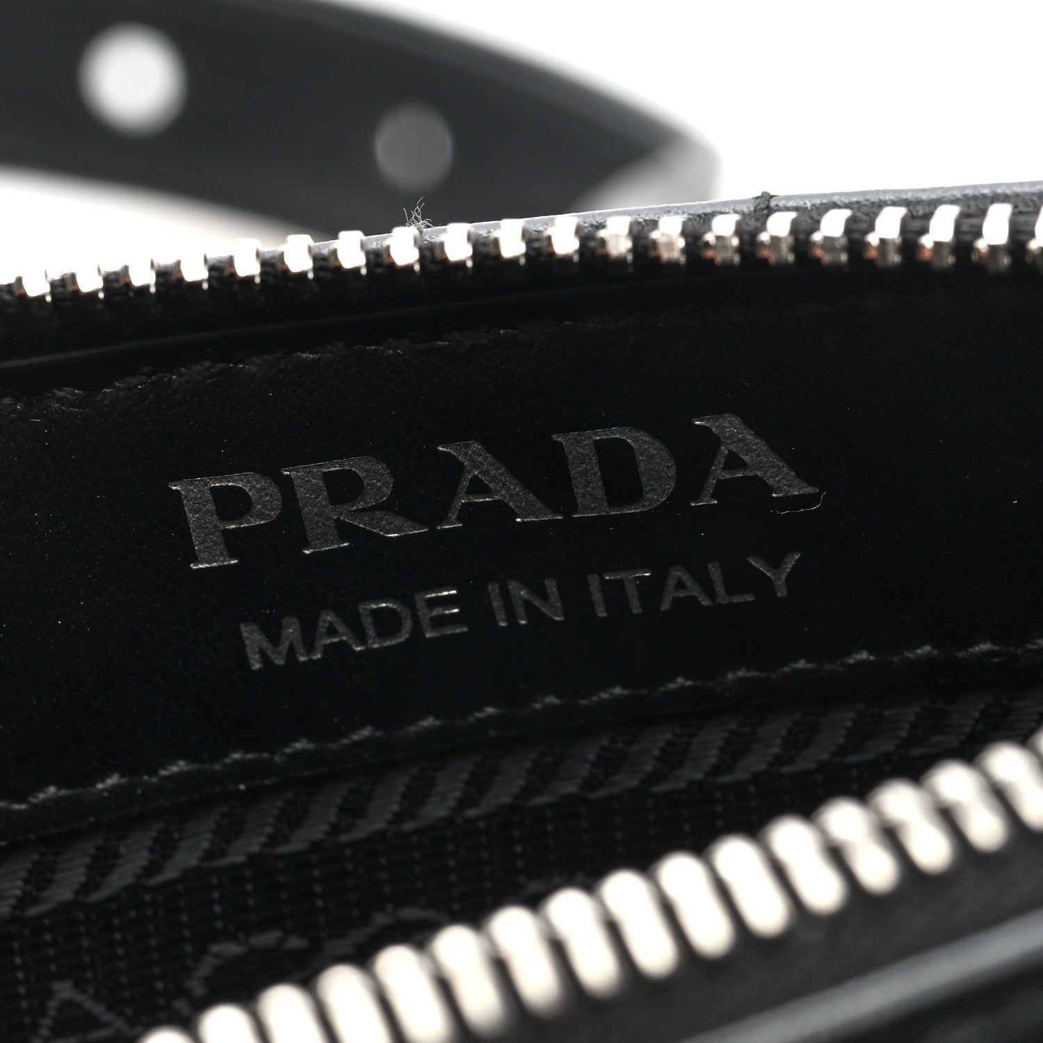 Prada Soft Calfskin Impunture Diagramme Belt Bag Black 7 of 10