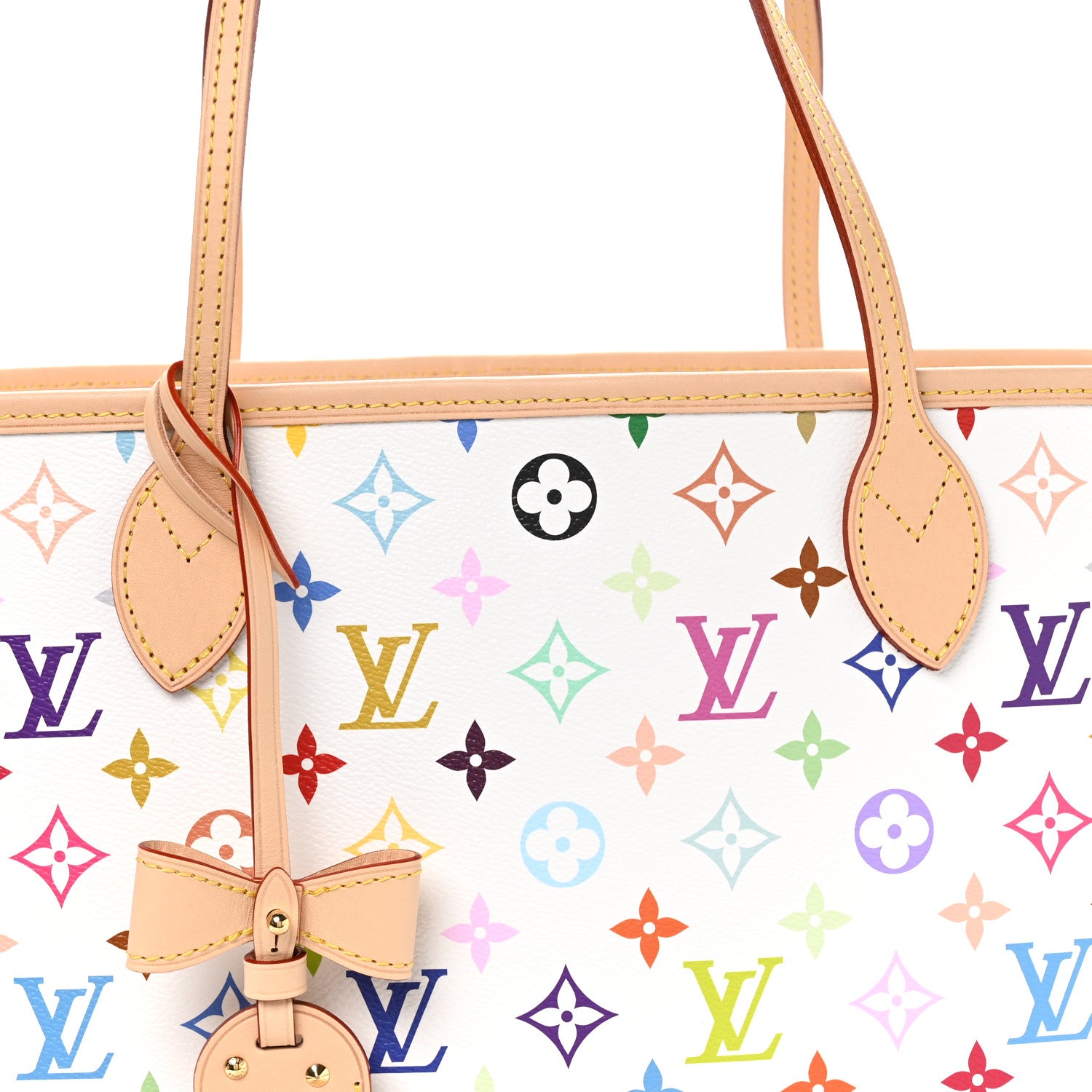 Louis Vuitton LV X TM Monogram Multicolor Neverfull MM White 7 of 10