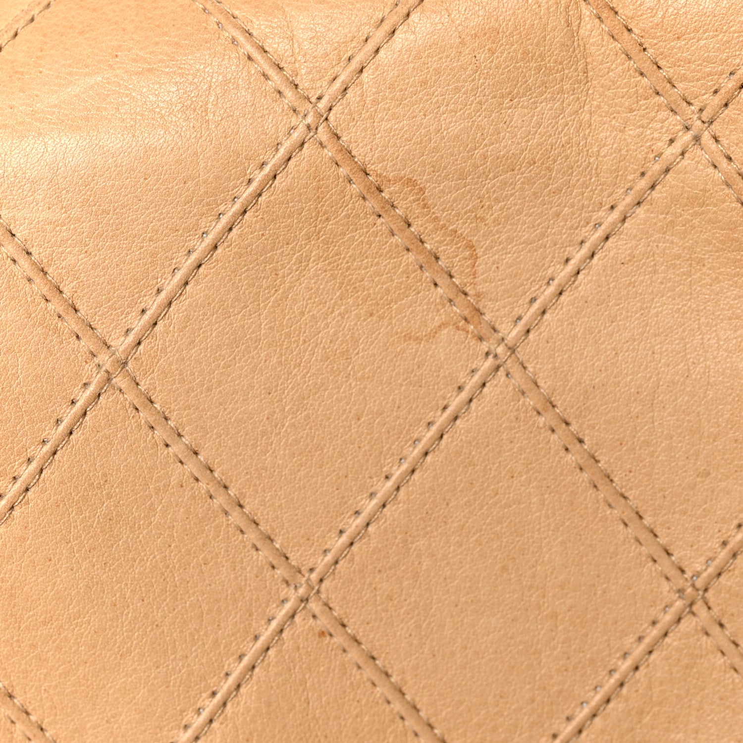 Chanel Lambskin Stitched Medium Single Flap Beige 16 of 16