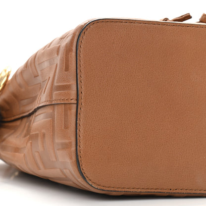 Fendi Vitello Cristallo Nature F is Fendi FF 1974 Embossed Mini Mon Tresor Bucket Bag Cuoio 10 of 11