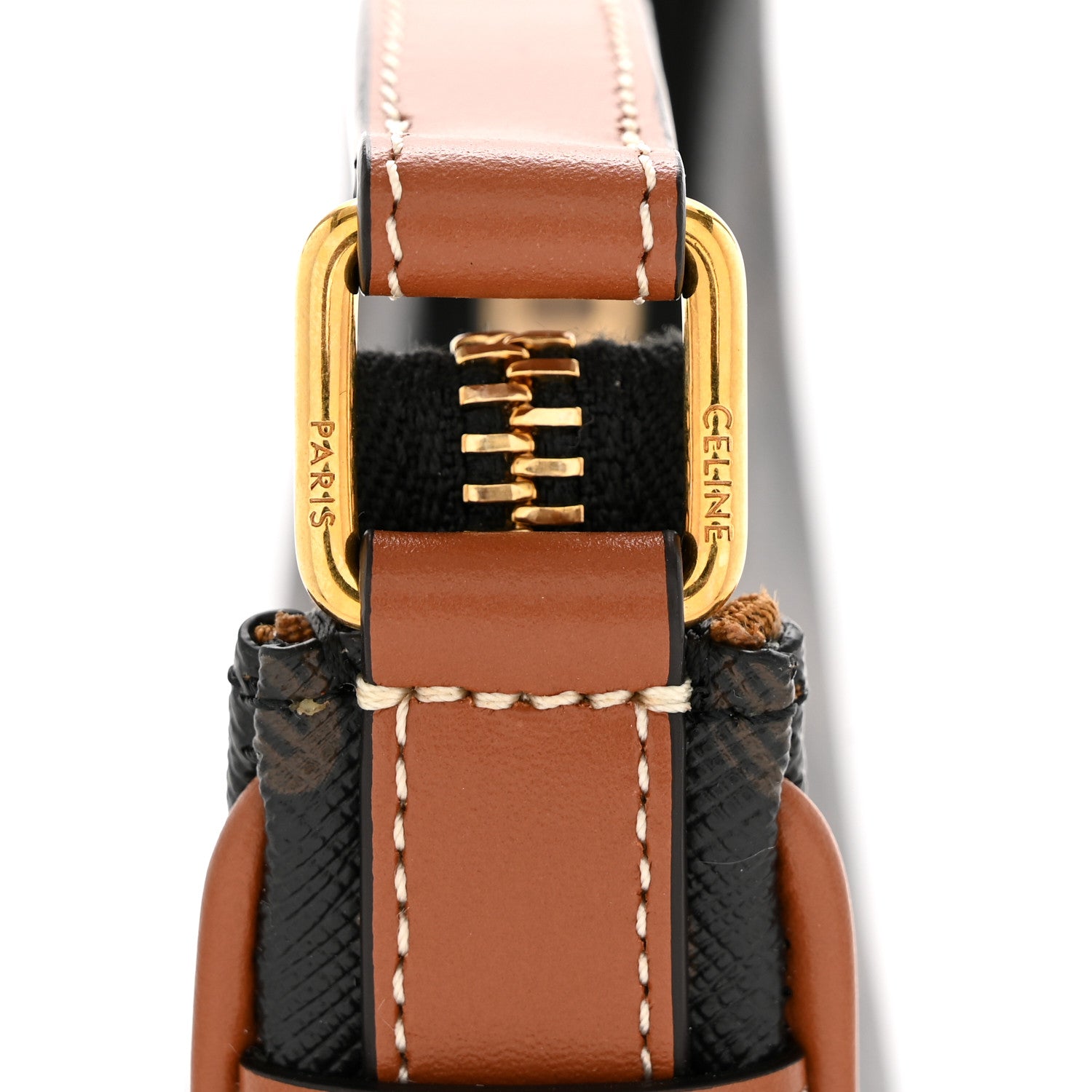 Celine Canvas Calfskin Mini Ava Triomphe Shoulder Bag Tan 11 of 11