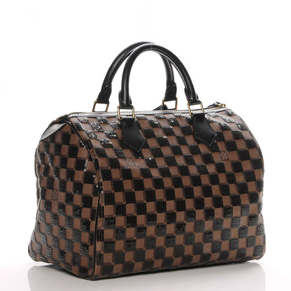 Louis Vuitton Damier Paillettes Speedy 30 Black 3 of 7