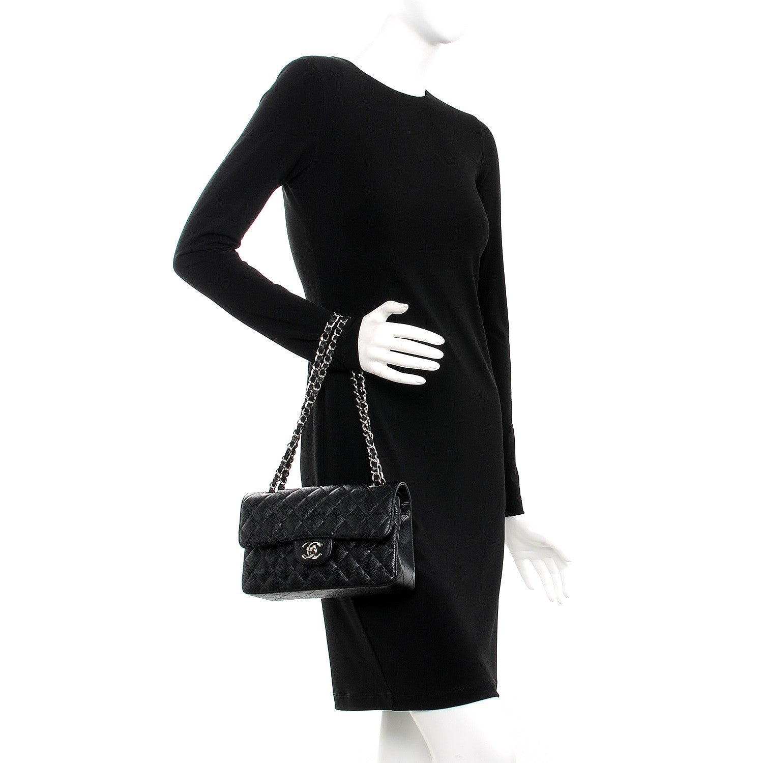 Chanel Caviar Quilted Small Double Flap Black 3 of 9