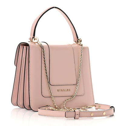 Bulgari Calfskin Serpenti Forever Top Handle Crystal Rose 3 of 9