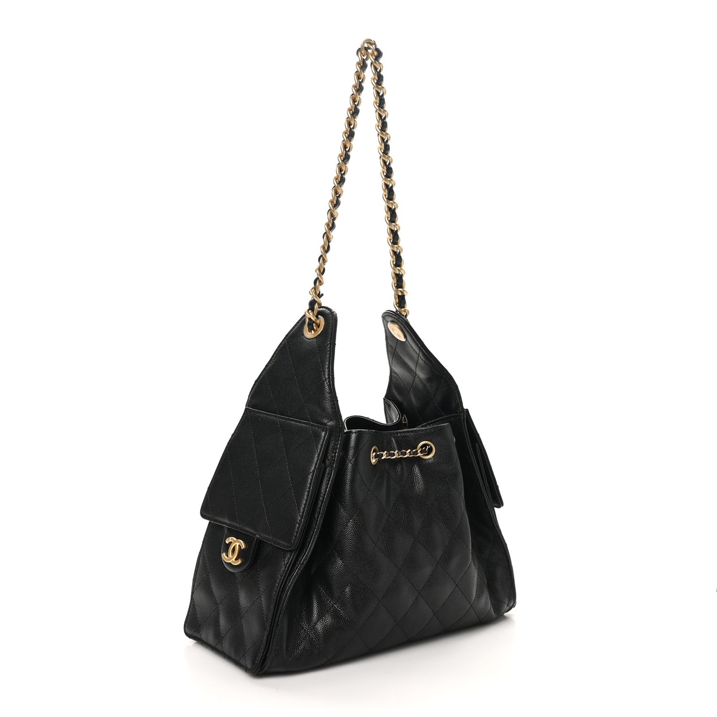 Caviar Quilted Small Chanel 25 Handbag Black