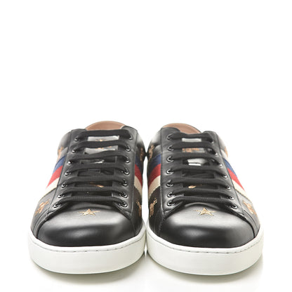 Gucci Calfskin Bee Star Embroidered Mens Sylvie Web Ace Sneakers 12 Black 2 of 8