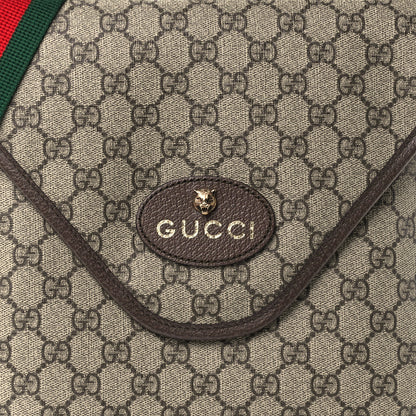 Gucci GG Supreme Monogram Web Medium Neo Vintage Flap Messenger Bag Beige New Acero 9 of 11