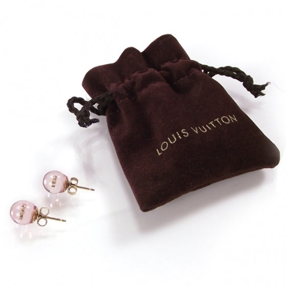 Inclusion Ball Fleur Earrings Translucent Pink