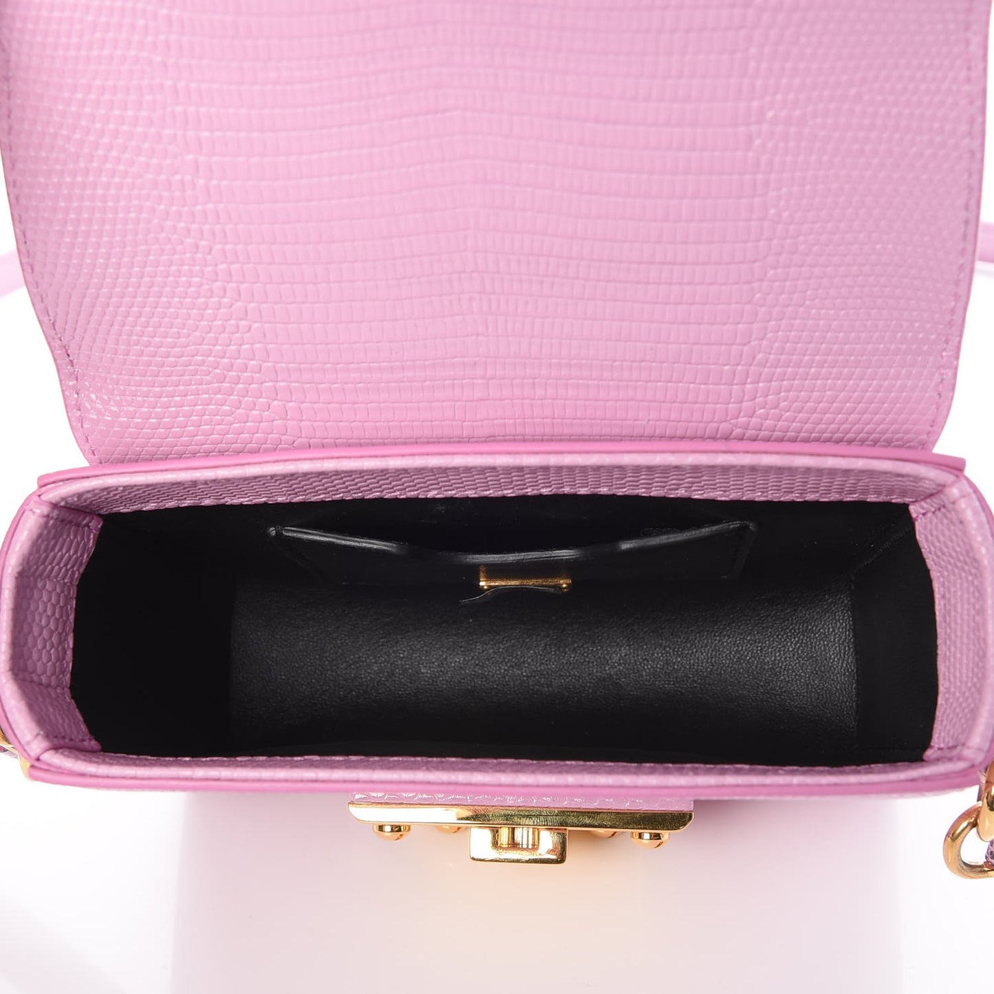 Lizard Mini Lucia Satchel Baby Pink