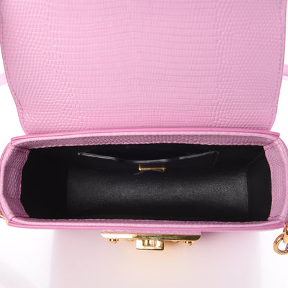 Dolce & Gabbana Lizard Mini Lucia Satchel Baby Pink 5 of 7