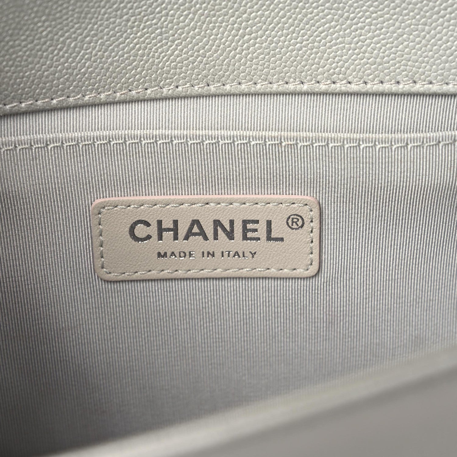 Chanel Metallic Caviar Quilted Medium Boy Flap Silver 6 of 15