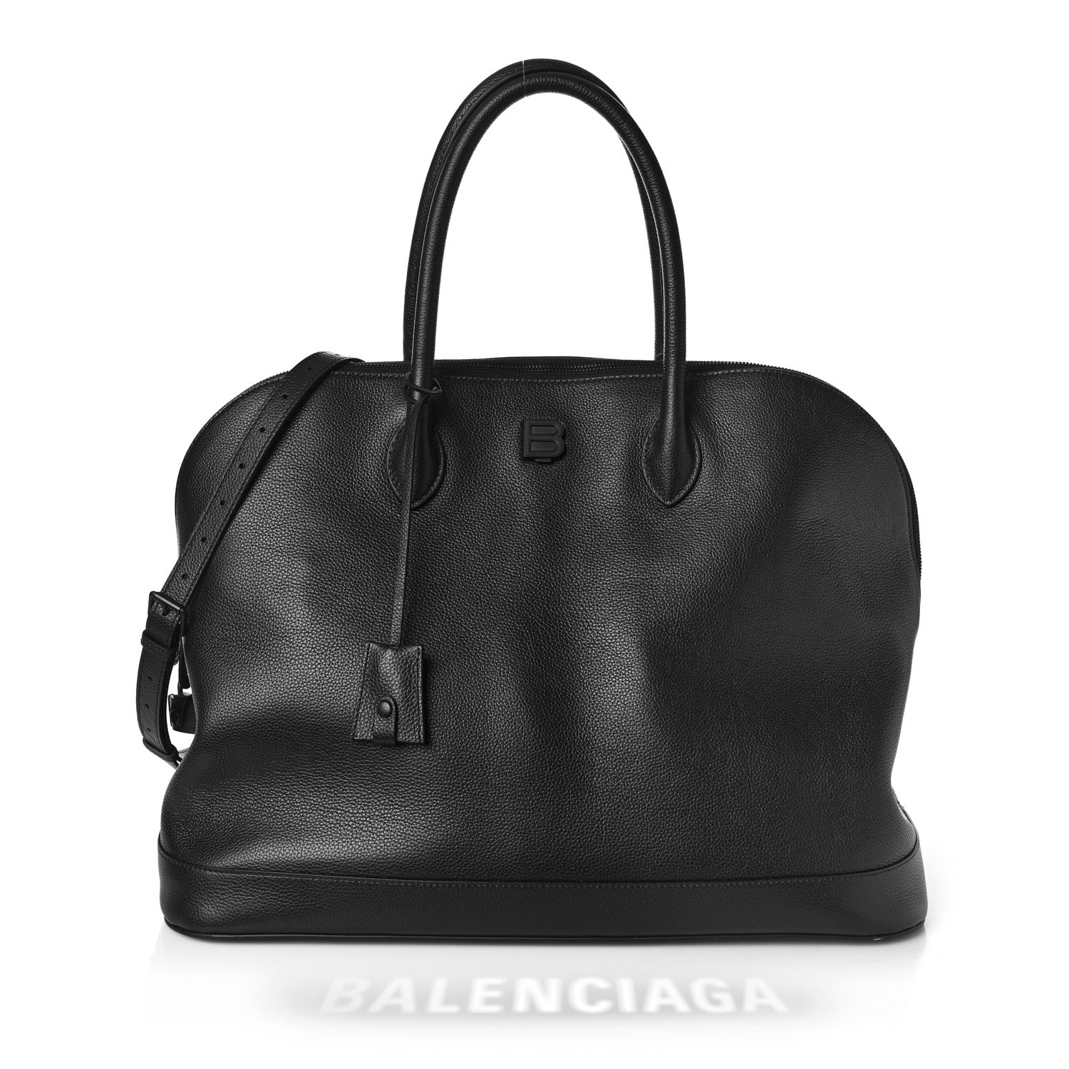 Balenciaga Calfskin LED Logo Large Projector Top Handle Black 1 of 13