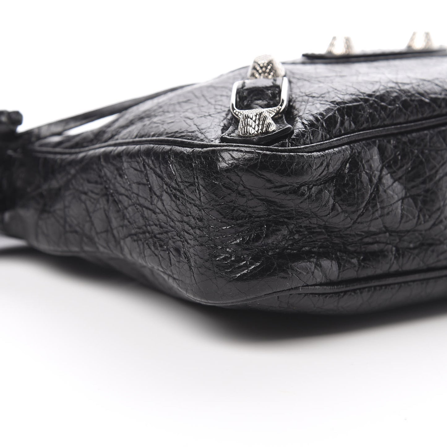 Agneau Giant 12 Silver Hardware Hip Black