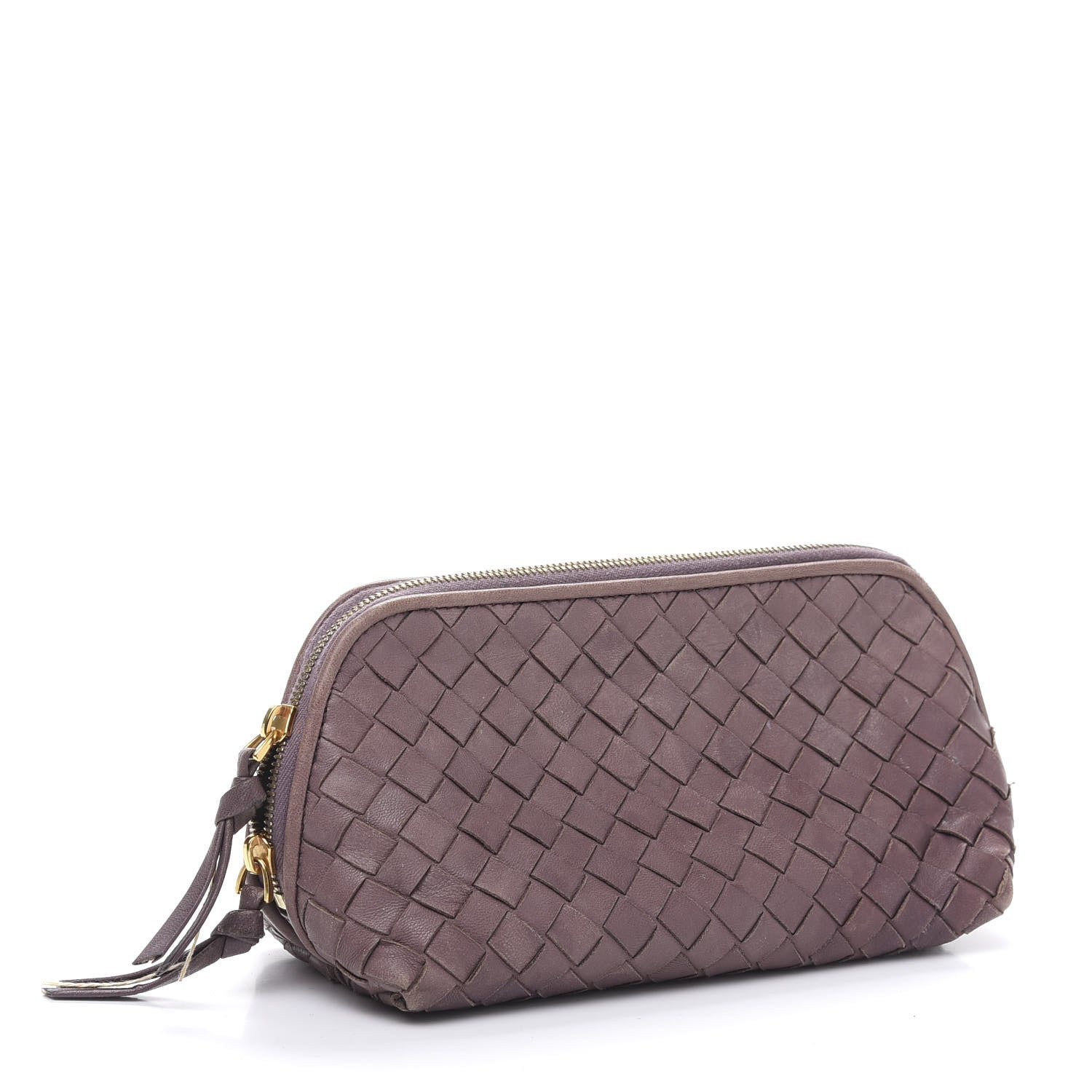 Bottega Veneta Nappa Intrecciato Cosmetic Case Lilac 3 of 12