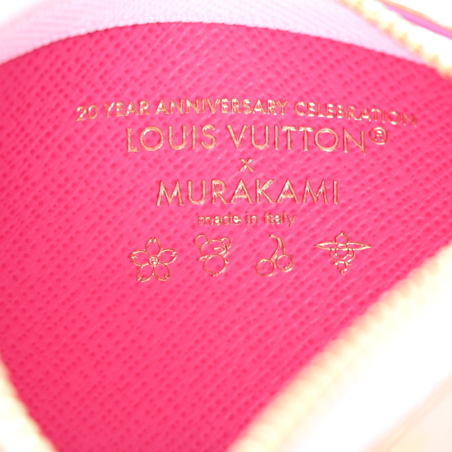 LV X TM Monogram Multicolor Phone Holder White