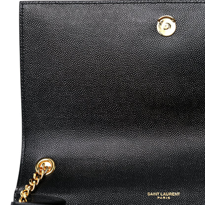 Saint Laurent Grain De Poudre Medium Classic Monogram Kate Satchel Black 11 of 15