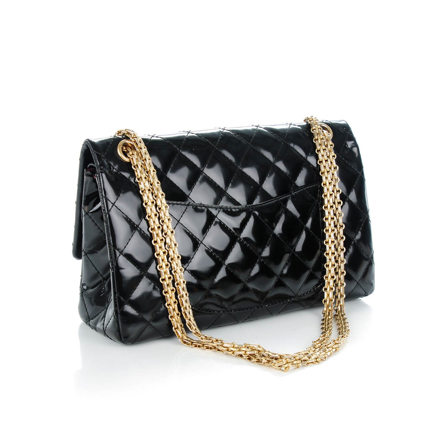 Patent Quilted 2.55 Reissue 226 Flap Black