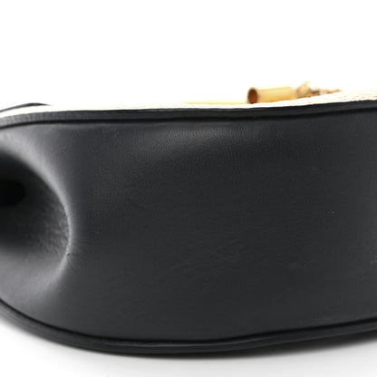 Chloe Grained Calfskin Lambskin Mini Bi-Color Drew Shoulder Bag Ivory Black 9 of 10