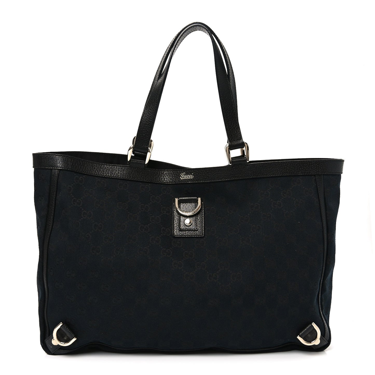 Monogram Large Abbey Tote Navy Black