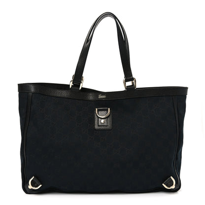 Gucci Monogram Large Abbey Tote Navy Black 1 of 9