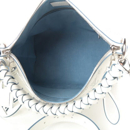 Louis Vuitton Mahina Beaubourg Hobo MM Snow Orage Blue 5 of 11