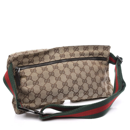 Gucci GG Monogram Double Pocket Belt Bag Dark Brown 2 of 11
