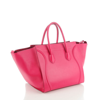 Celine Grained Calfskin Medium Phantom Luggage Fuchsia 3 of 7