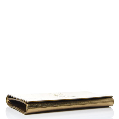 Saint Laurent Metallic Calfskin Monogram Large Belle De Jour Clutch Gold 4 of 7