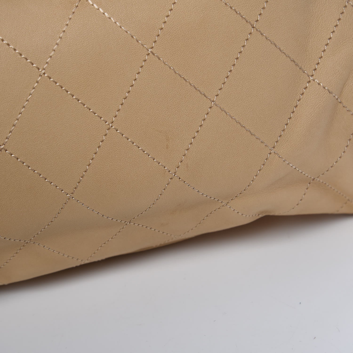 Chanel Lambskin Stitched Medium Ultimate Soft Tote Beige 13 of 13
